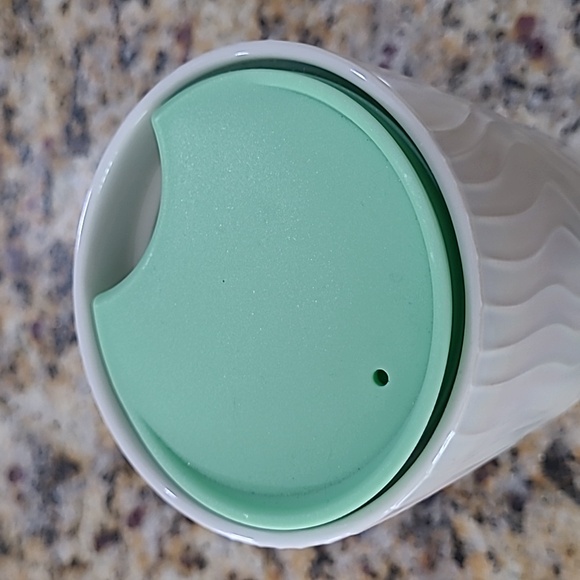 New Starbucks 2024 Summer Pearlescent Wave Luster Ceramic Travel Mug 12 Oz - Picture 4 of 7